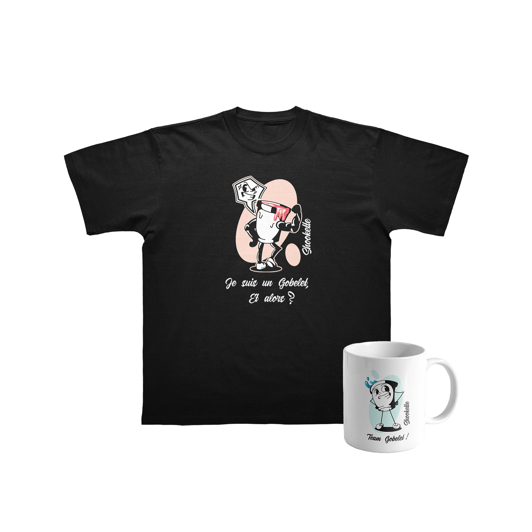 PACK T-SHIRT+MUG "TEAM GOBELET BLEU"