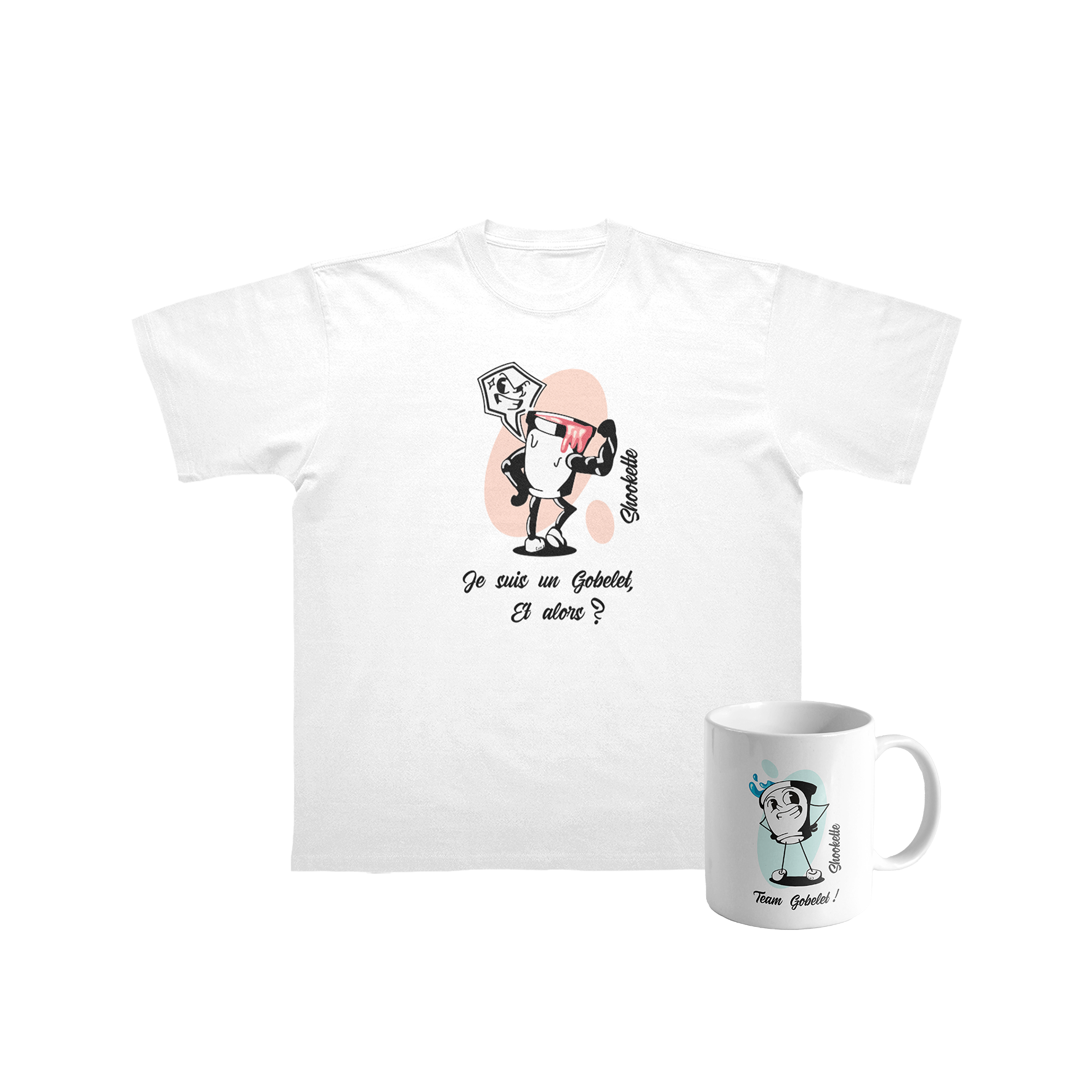 PACK T-SHIRT+MUG "TEAM GOBELET BLEU"