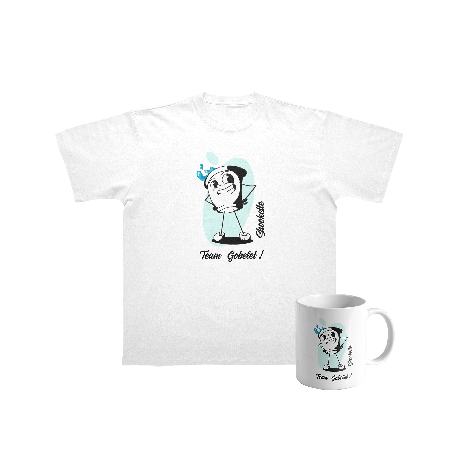 PACK T-SHIRT+MUG "TEAM GOBELET BLEU"