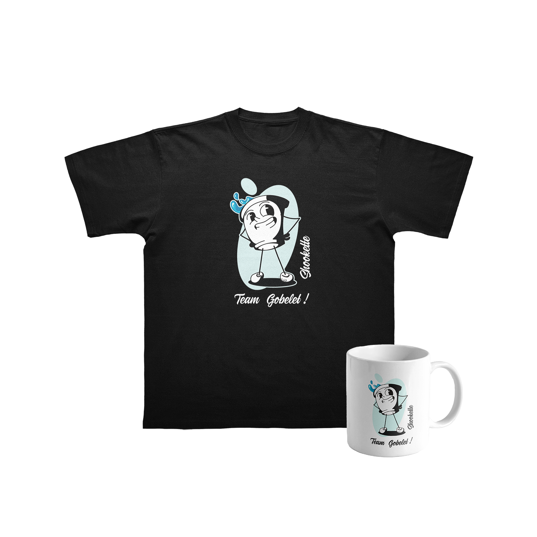 PACK T-SHIRT+MUG "TEAM GOBELET BLEU"