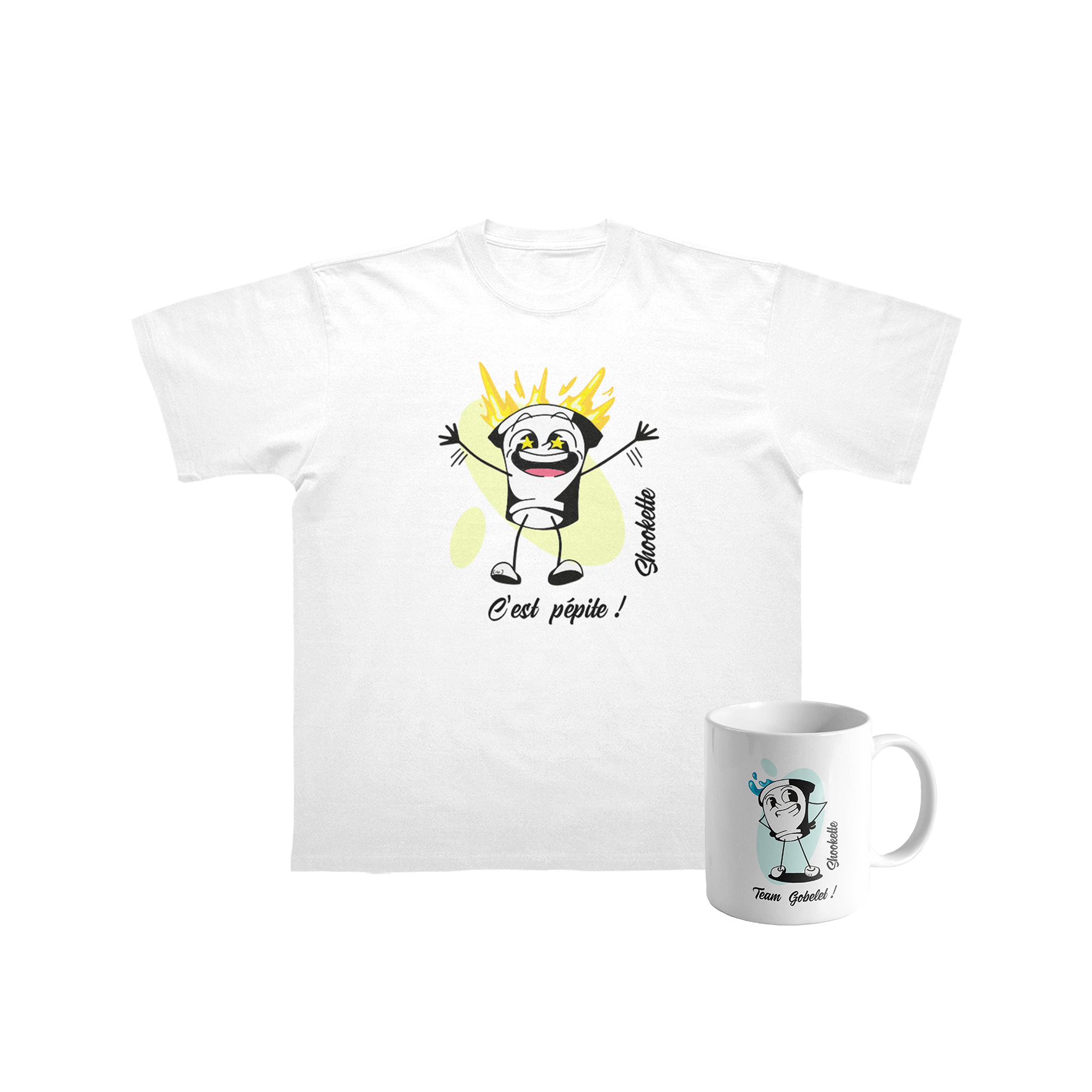 PACK T-SHIRT+MUG "TEAM GOBELET BLEU"