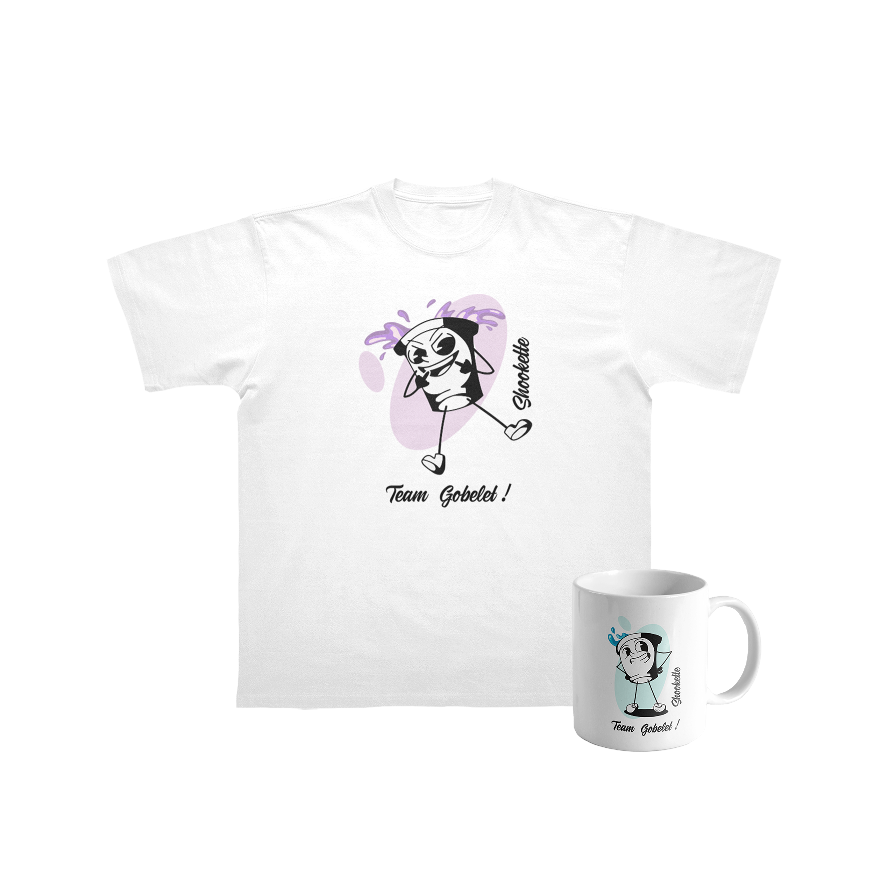 PACK T-SHIRT+MUG "TEAM GOBELET BLEU"